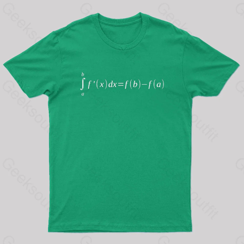 Fundamental Theorem Of Calculus Math Geek T-Shirt Green / S