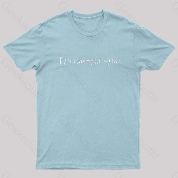 Fundamental Theorem Of Calculus Math Geek T-Shirt Light Blue / S