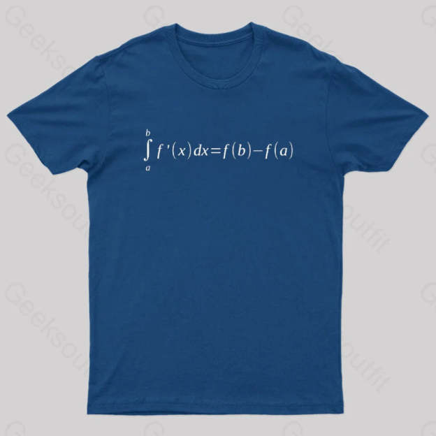 Fundamental Theorem Of Calculus Math Geek T-Shirt Navy / S