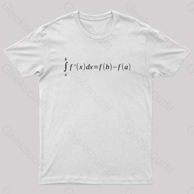 Fundamental Theorem Of Calculus Math Geek T-Shirt White / S