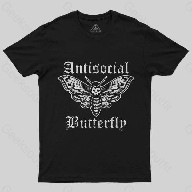 Funny Antisocial Butterfly T-Shirt - Geeksoutfit