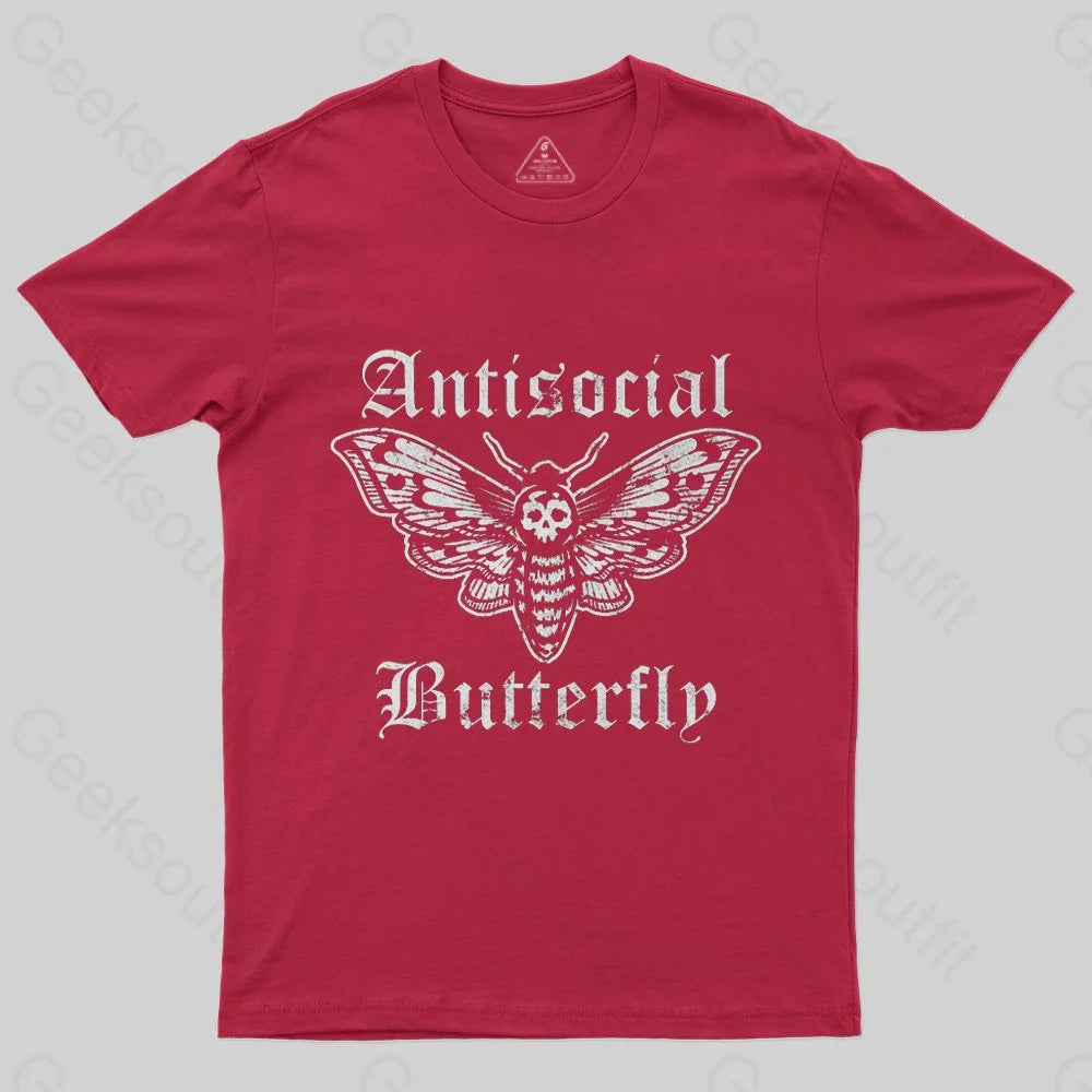 Funny Antisocial Butterfly T-Shirt - Geeksoutfit