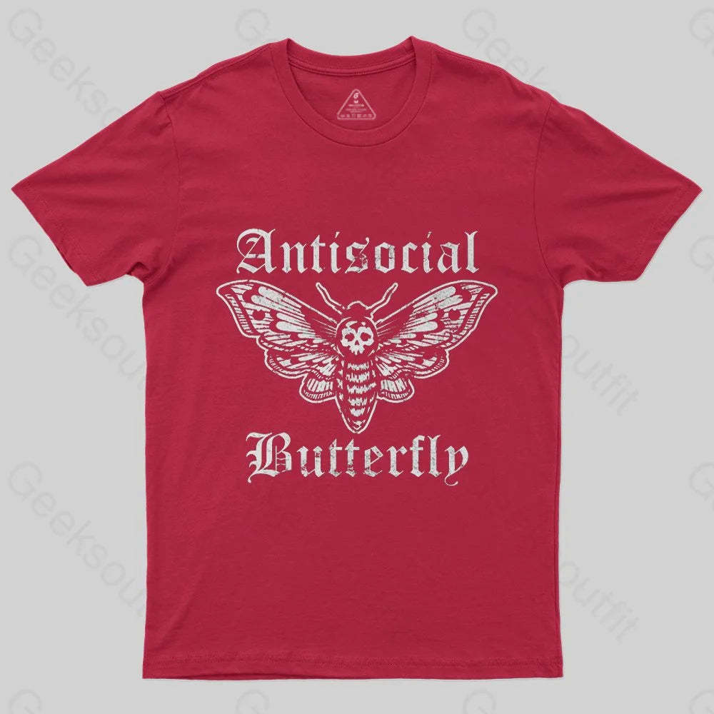 Funny Antisocial Butterfly T-Shirt - Geeksoutfit