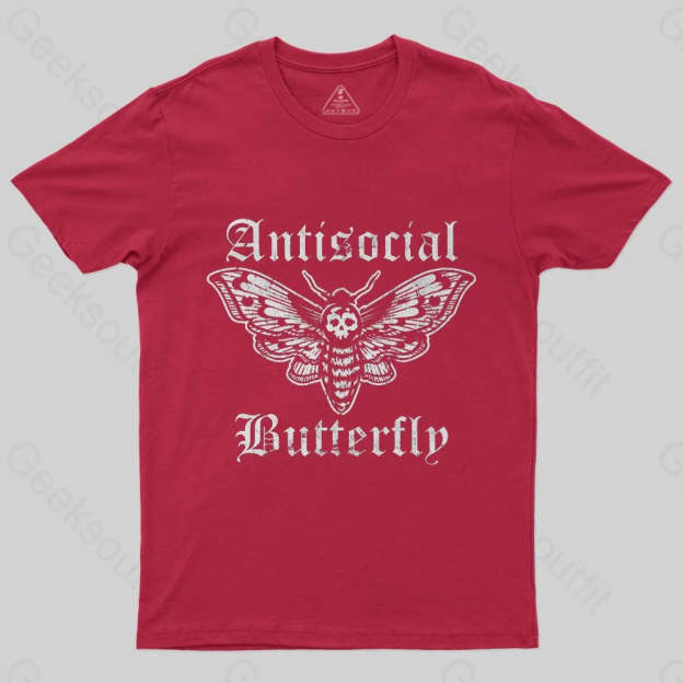 Funny Antisocial Butterfly T-Shirt - Geeksoutfit
