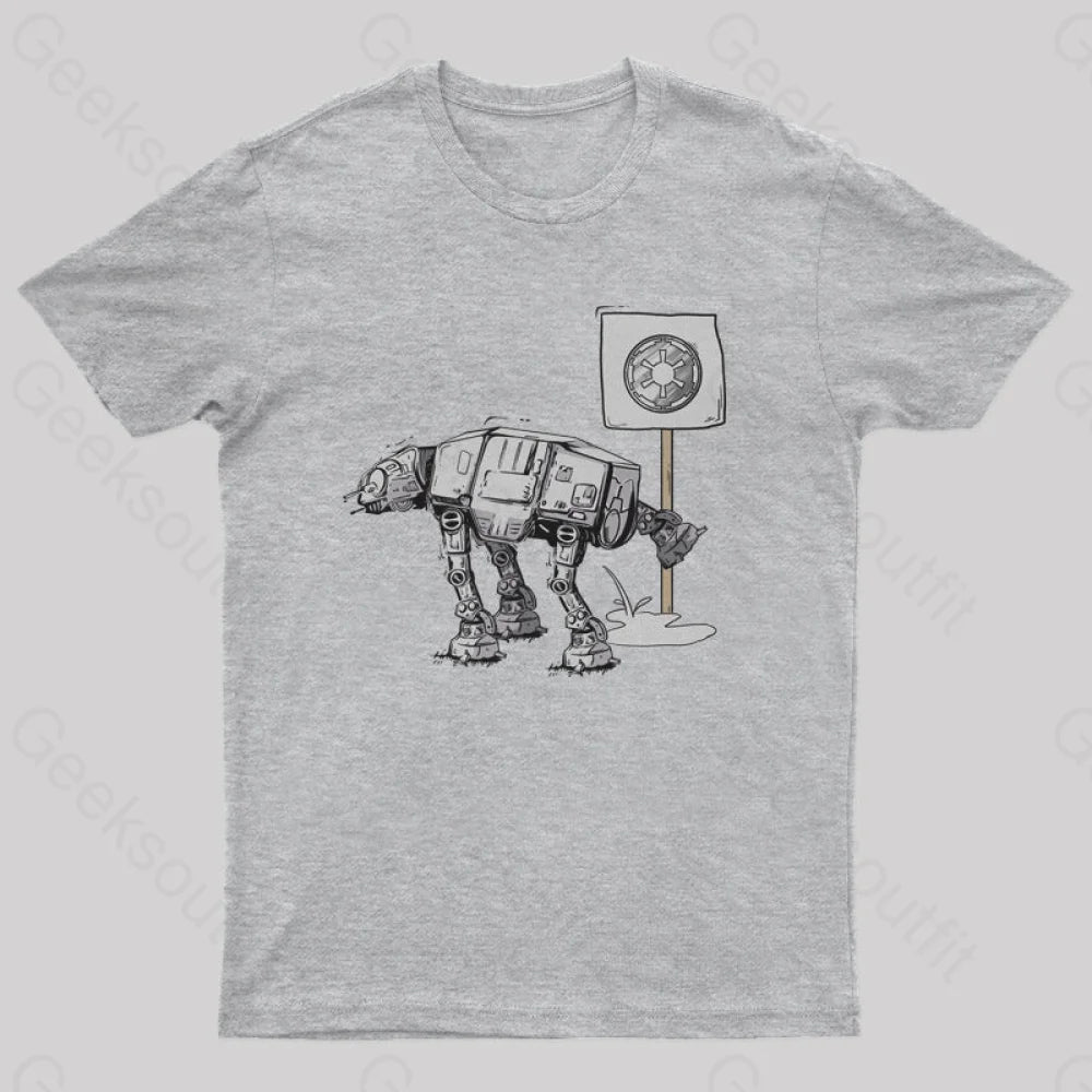 Funny At-At T-Shirt Grey / S Yc