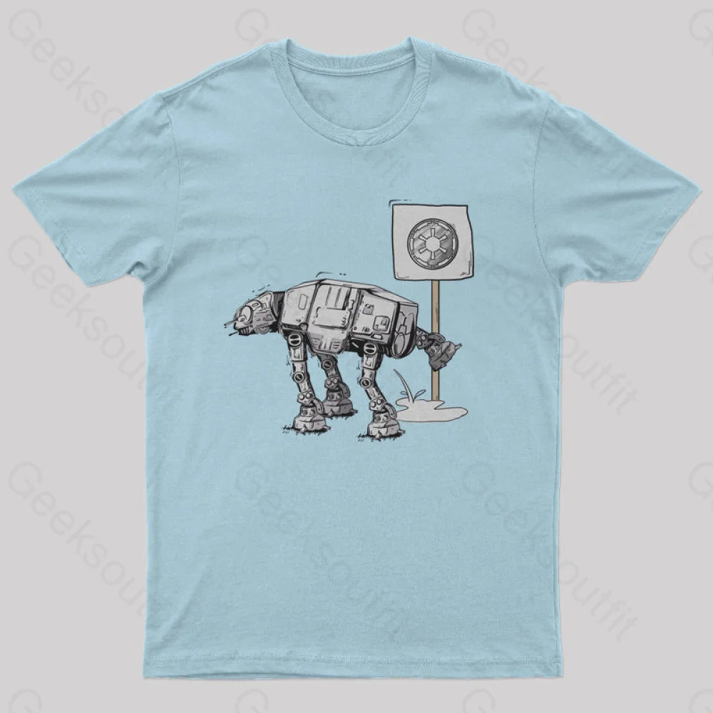 Funny At-At T-Shirt Light Blue / S Yc