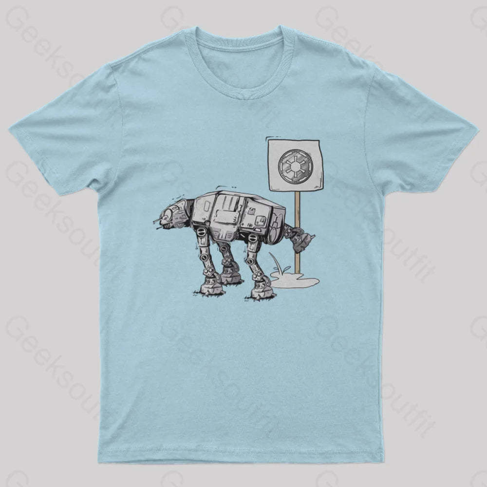 Funny At-At T-Shirt Light Blue / S Yc