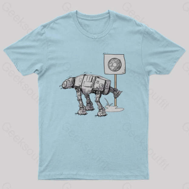 Funny At-At T-Shirt Light Blue / S Yc
