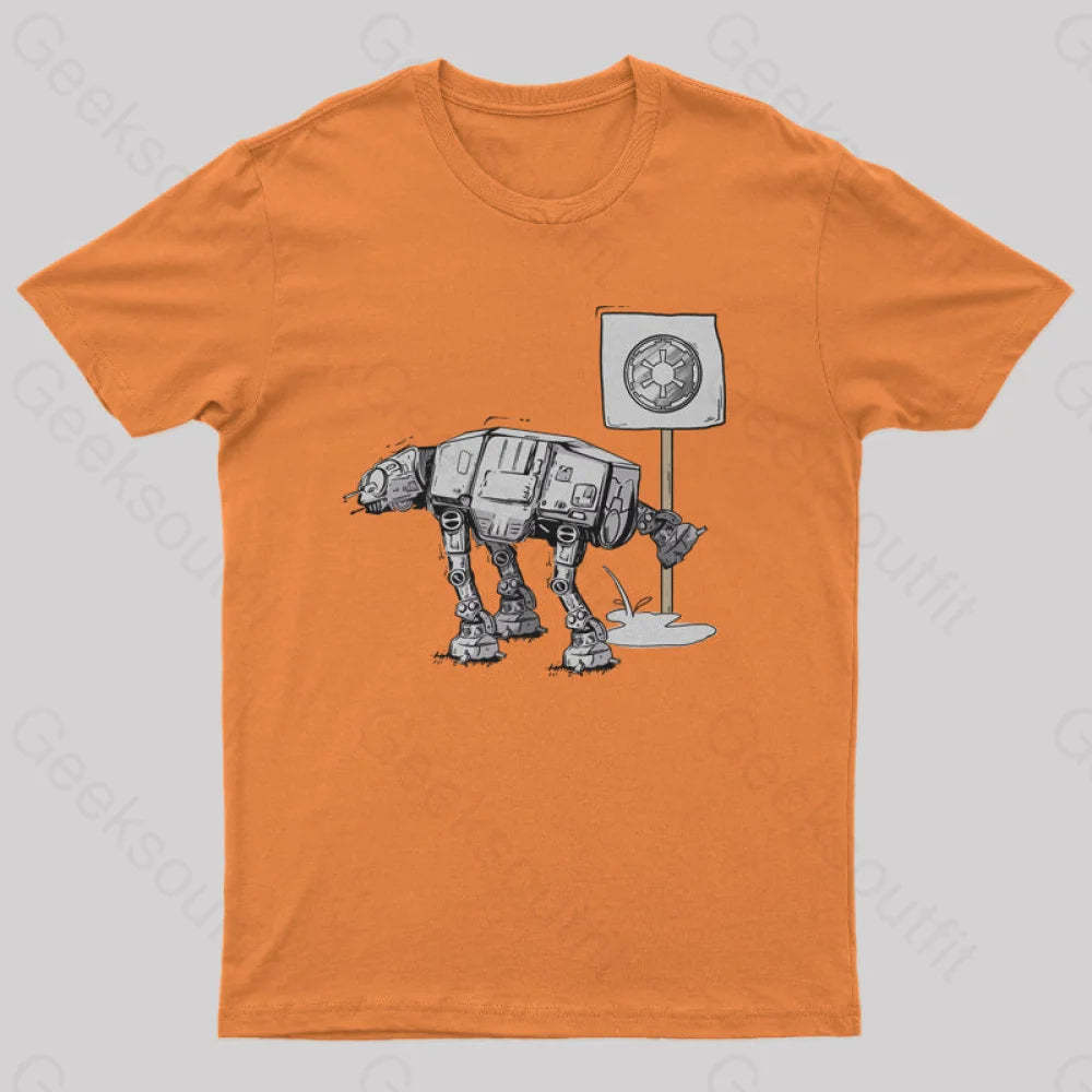 Funny At-At T-Shirt Orange / S Yc