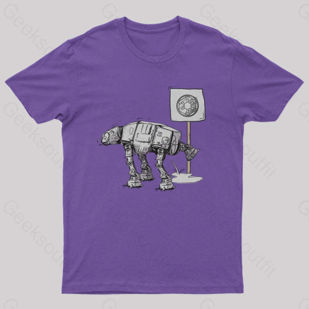 Funny At-At T-Shirt Purple / S Yc