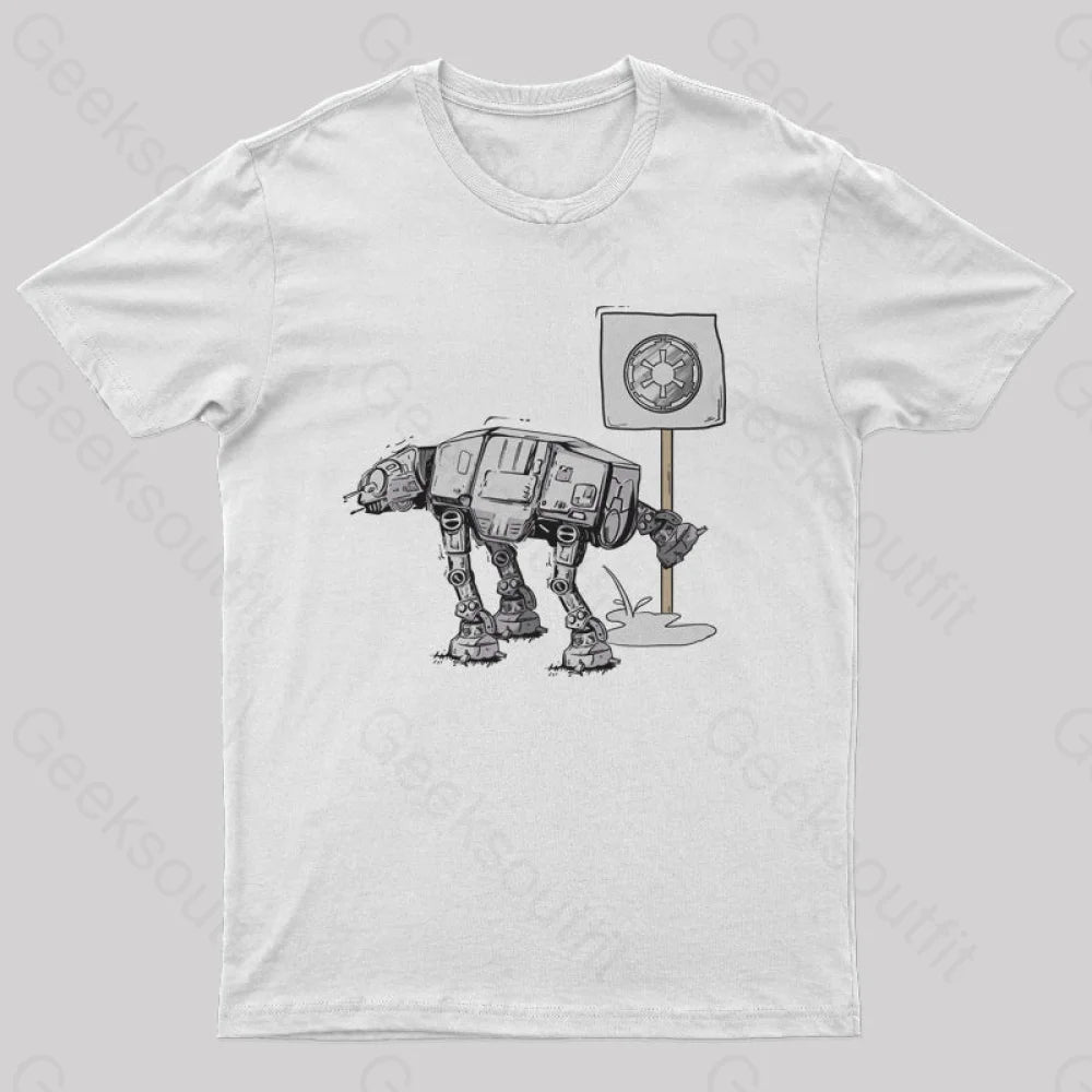 Funny At-At T-Shirt White / S Yc