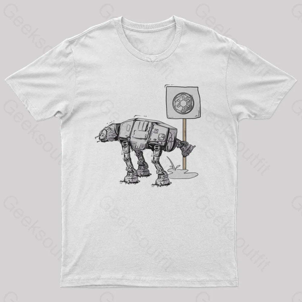 Funny At-At T-Shirt White / S Yc