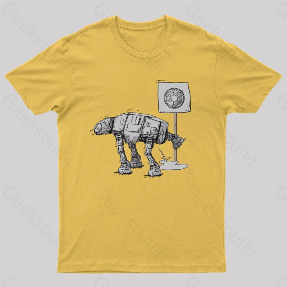 Funny At-At T-Shirt Yellow / S Yc