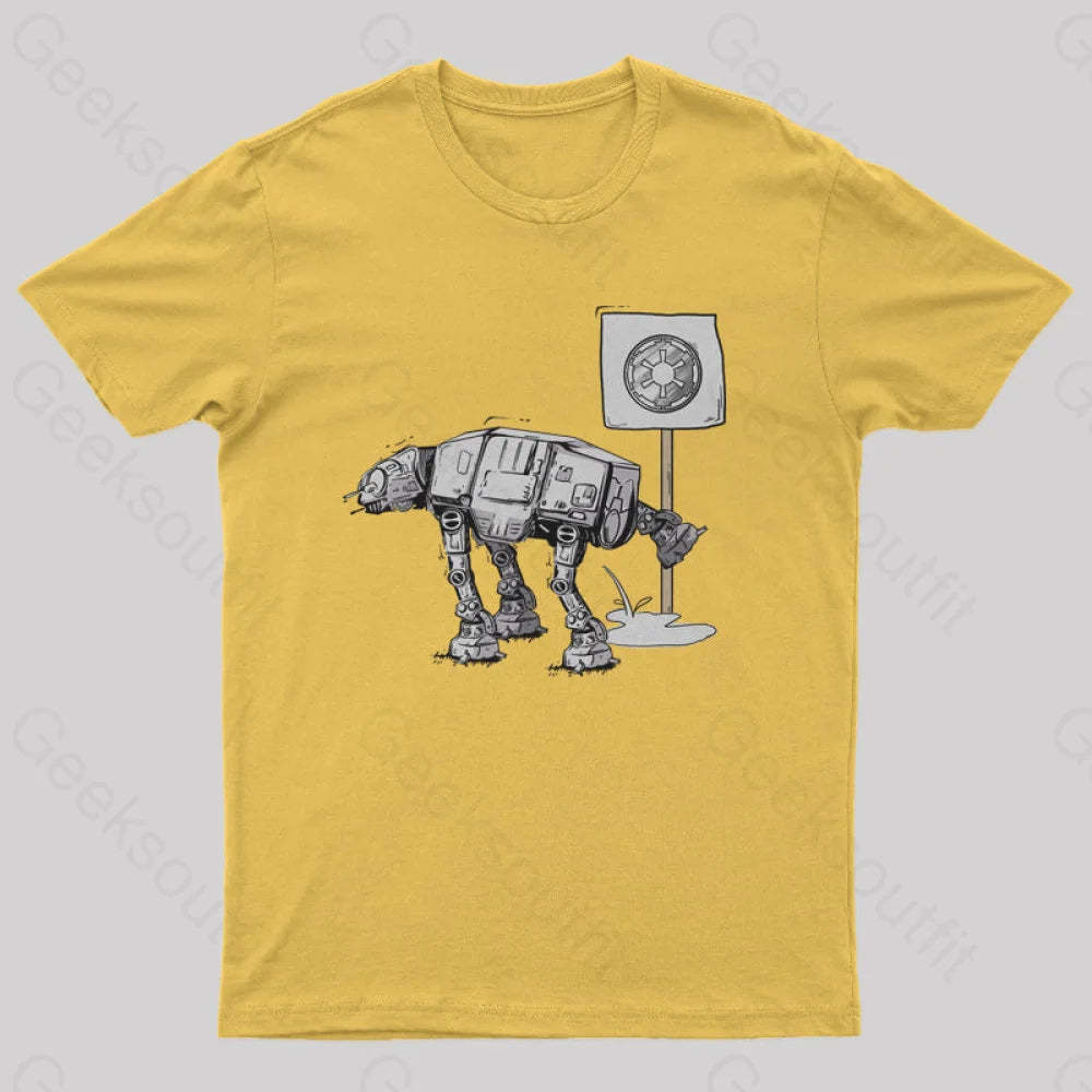 Funny At-At T-Shirt Yellow / S Yc