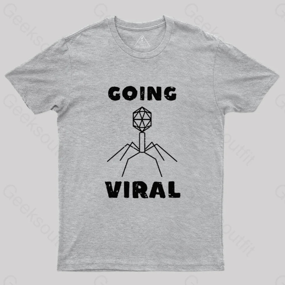 Funny Biology Going Viral T-Shirt Grey / S