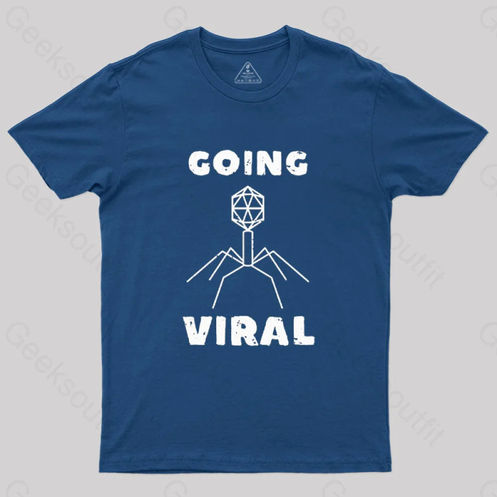 Funny Biology Going Viral T-Shirt Navy / S