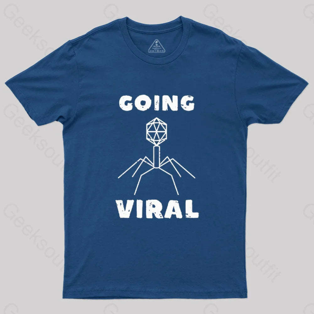 Funny Biology Going Viral T-Shirt Navy / S