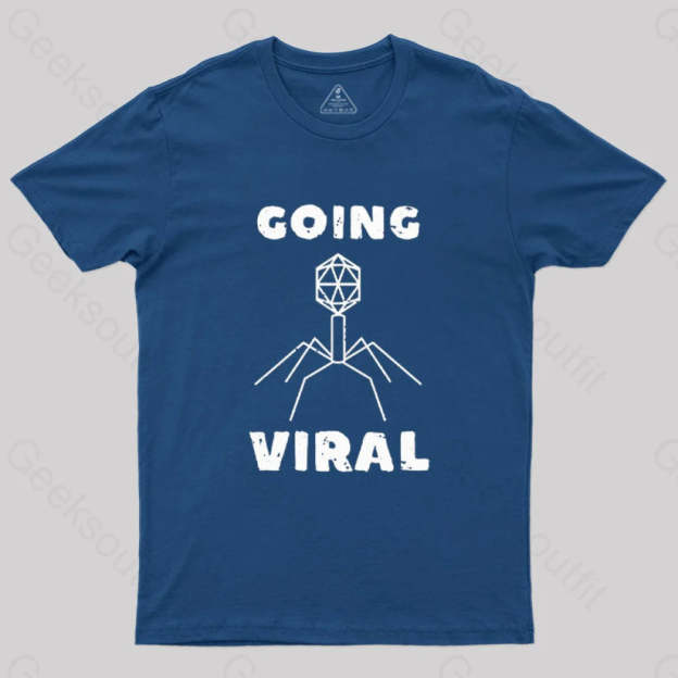 Funny Biology Going Viral T-Shirt Navy / S