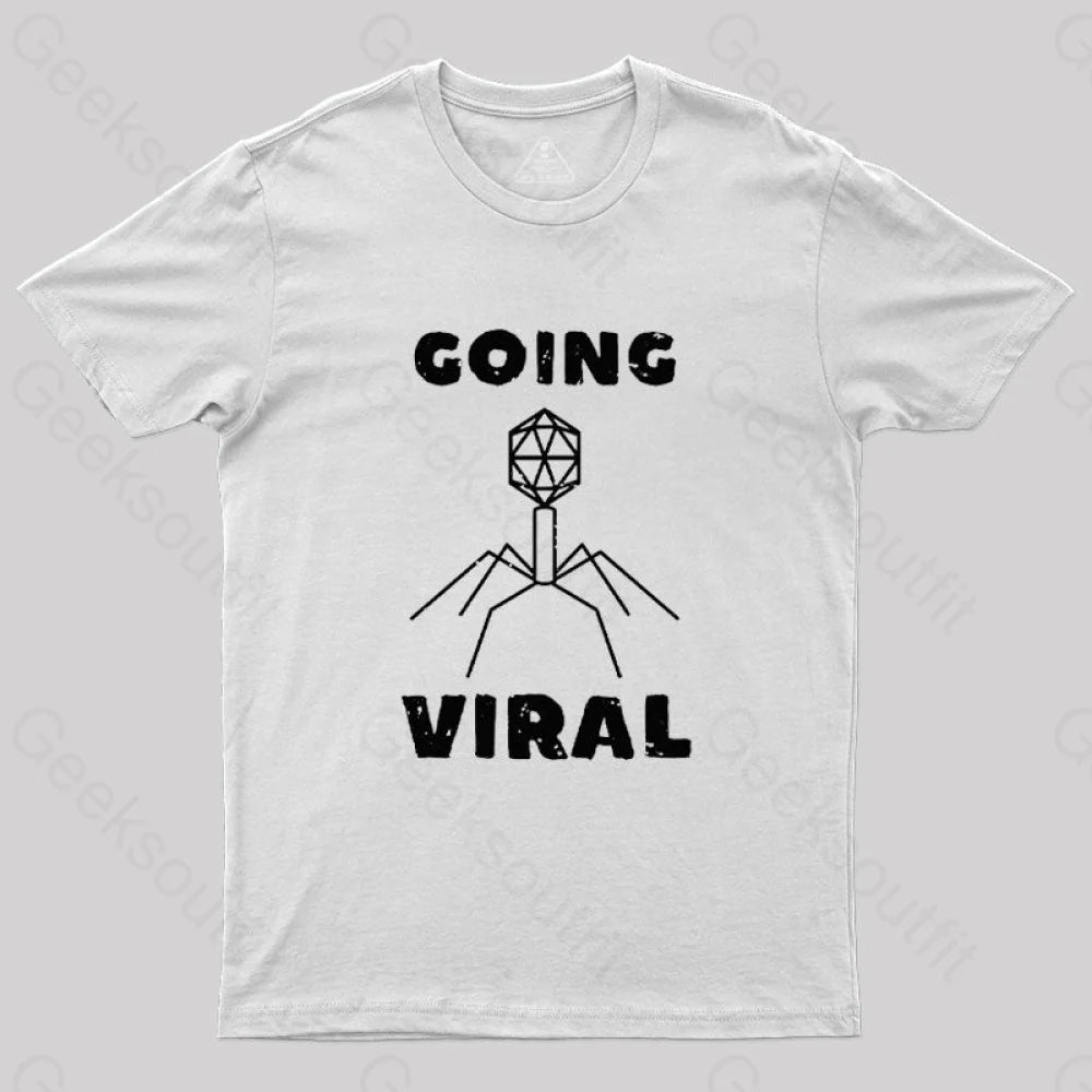 Funny Biology Going Viral T-Shirt White / S