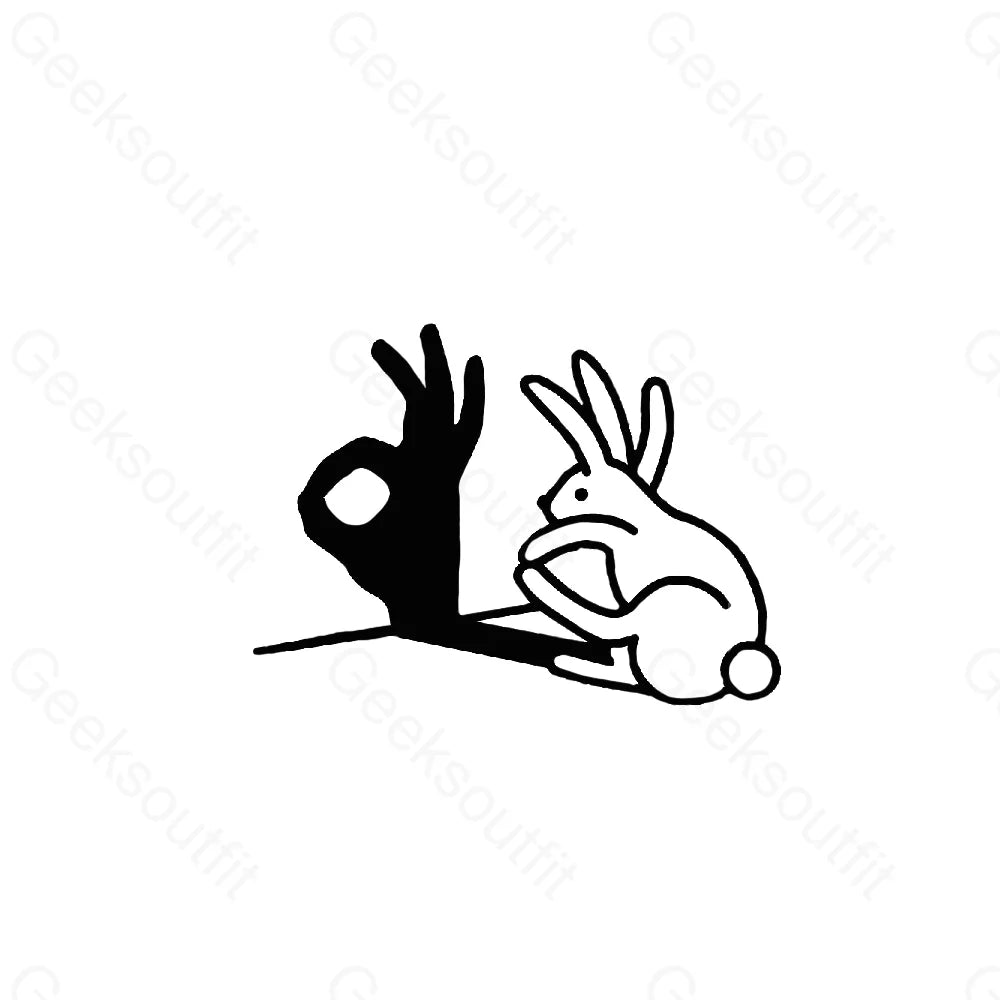 Funny Bunny Ok Hand Shadow T-Shirt