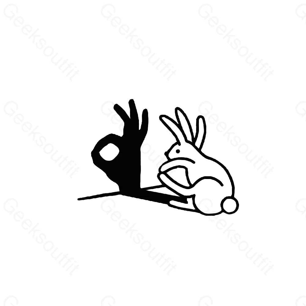 Funny Bunny Ok Hand Shadow T-Shirt