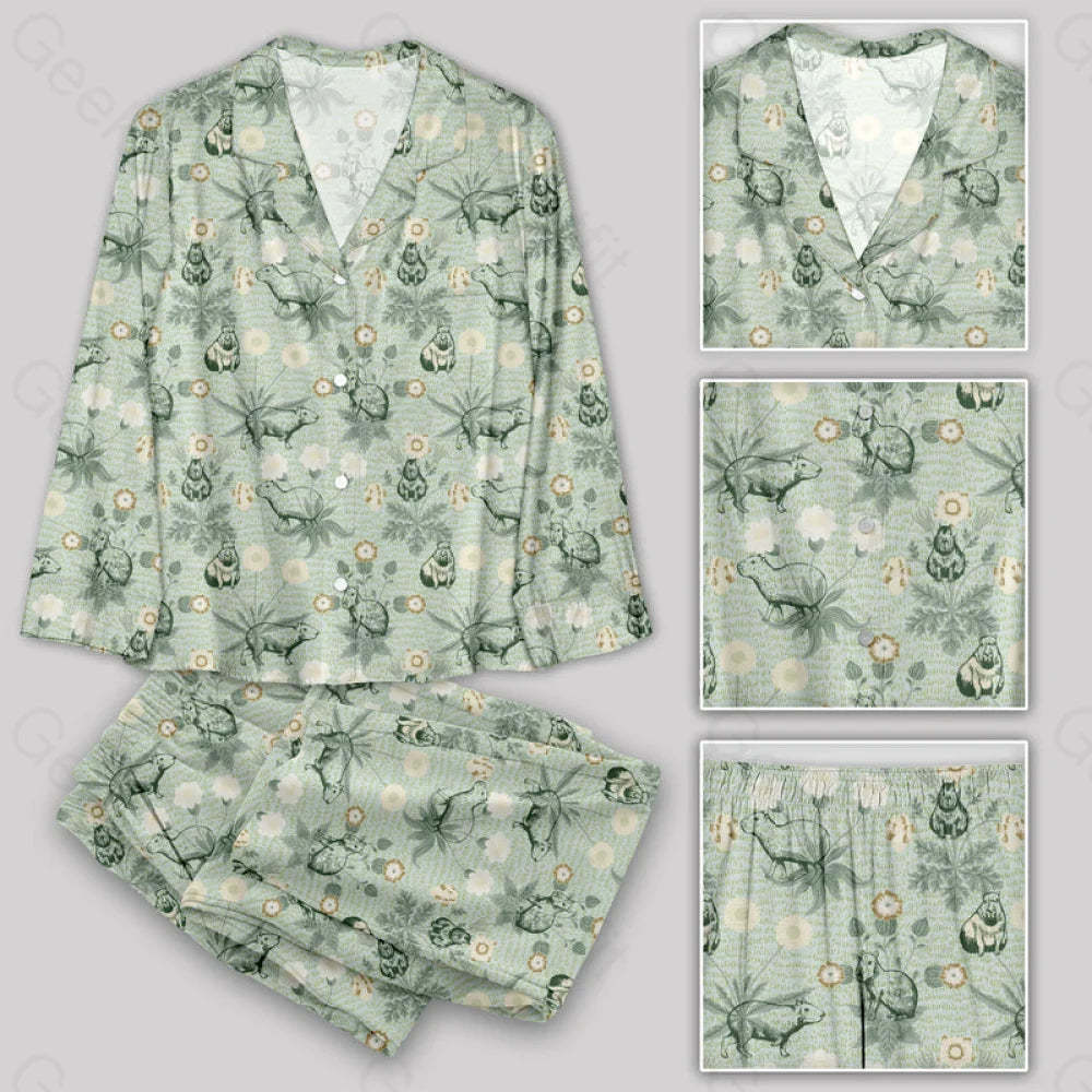 Funny Capybara Pajamas Set Yc