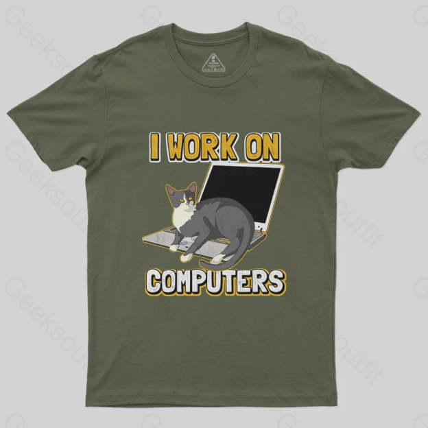 Funny cat of a computer scientist T-Shirt - Geeksoutfit