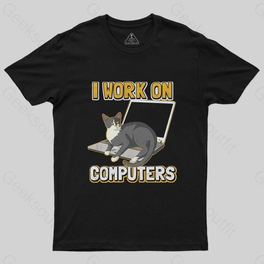 Funny cat of a computer scientist T-Shirt - Geeksoutfit
