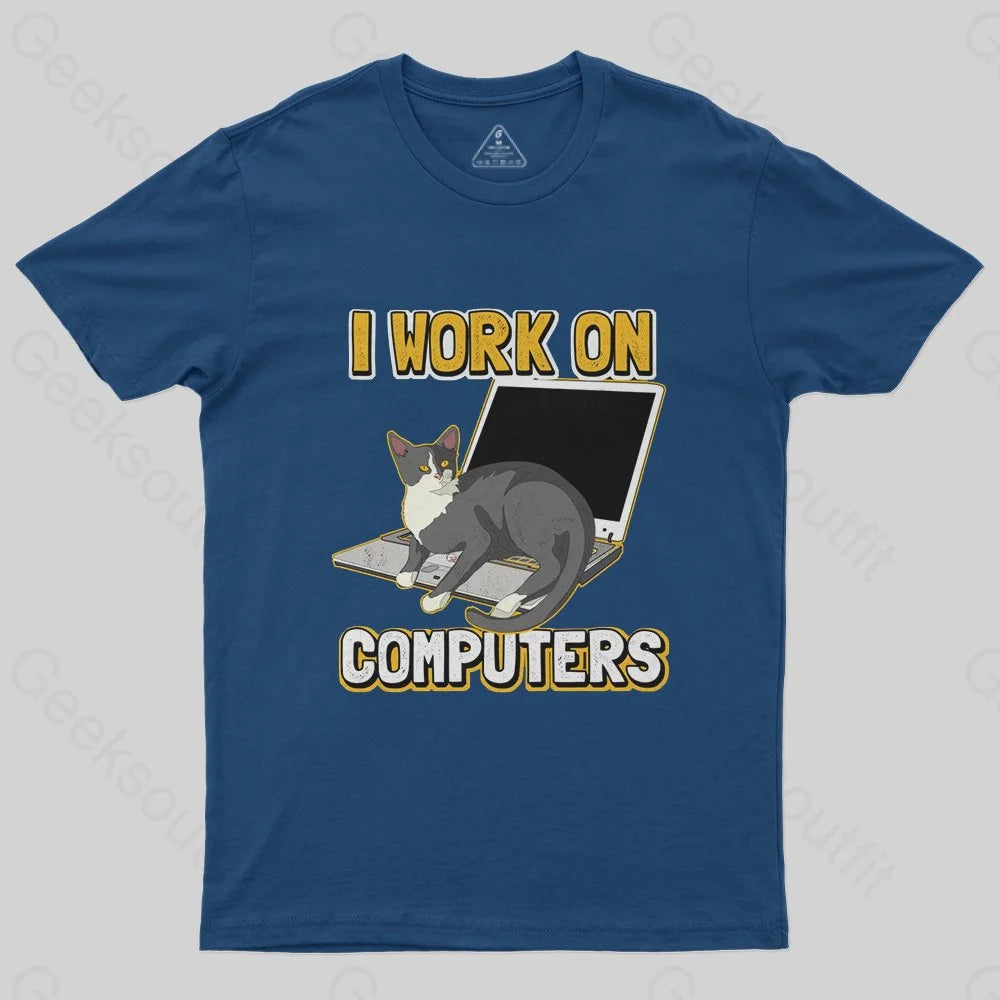 Funny cat of a computer scientist T-Shirt - Geeksoutfit