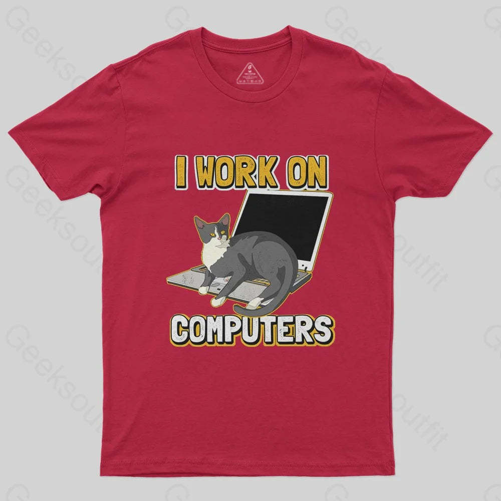 Funny cat of a computer scientist T-Shirt - Geeksoutfit