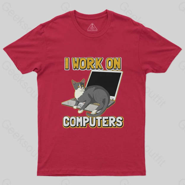 Funny cat of a computer scientist T-Shirt - Geeksoutfit