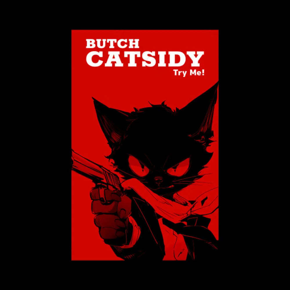 Funny Cat Pun Butch Catsidy Geek T-Shirt