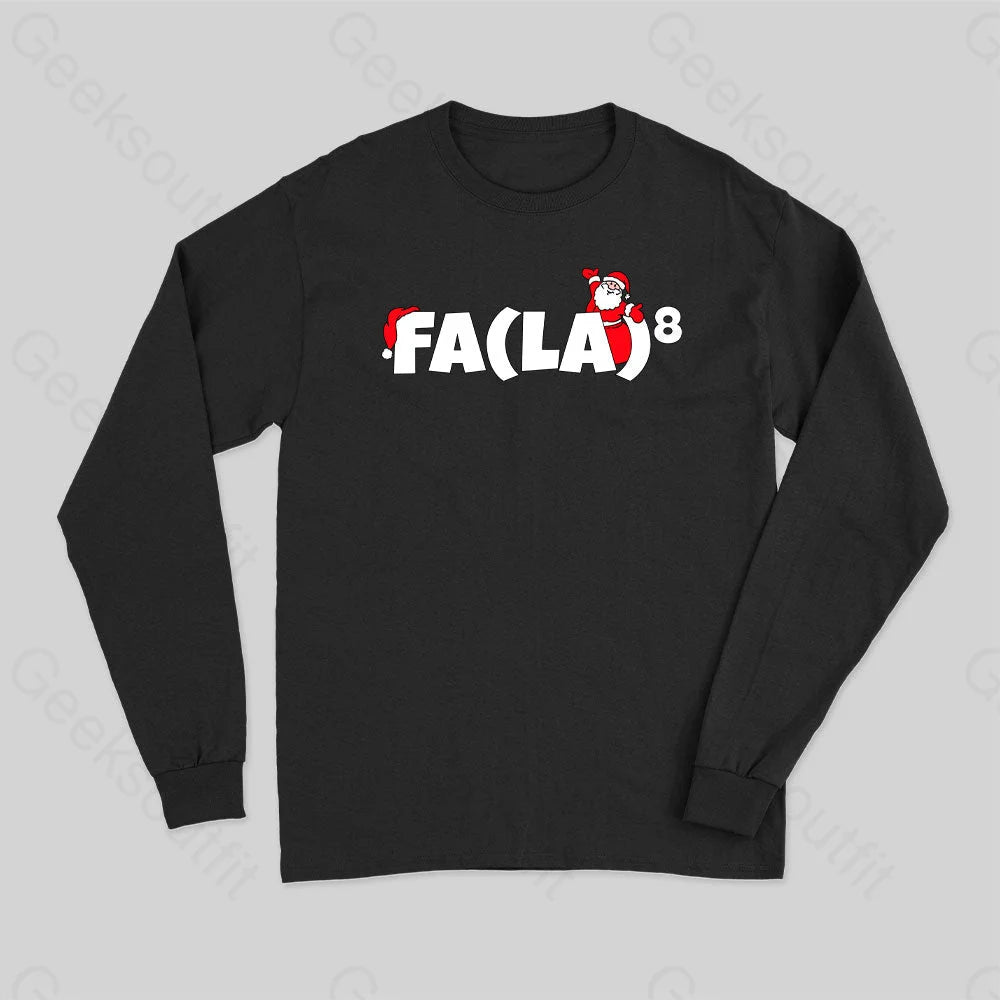 Funny Christmas Math Long Sleeve T-Shirt Black / S