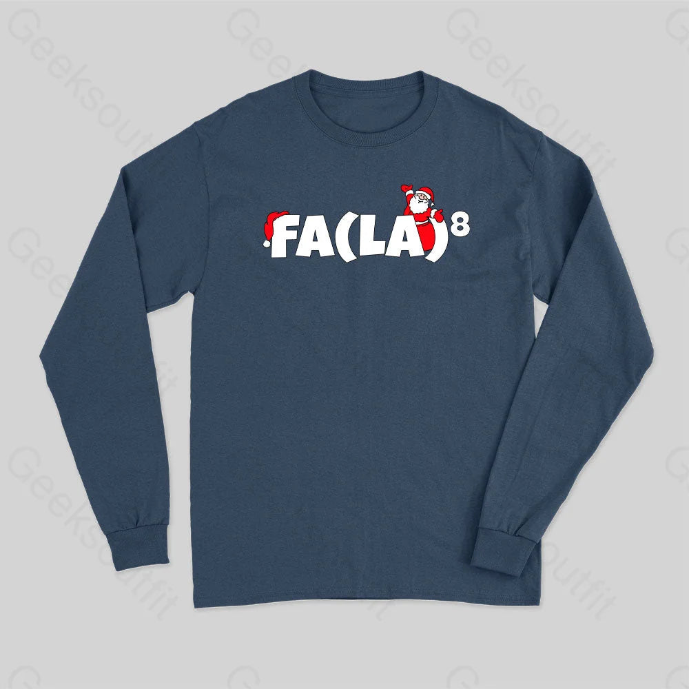 Funny Christmas Math Long Sleeve T-Shirt Navy / S