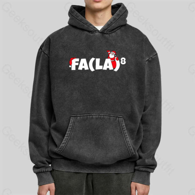 Funny Christmas Math Washed Hoodie