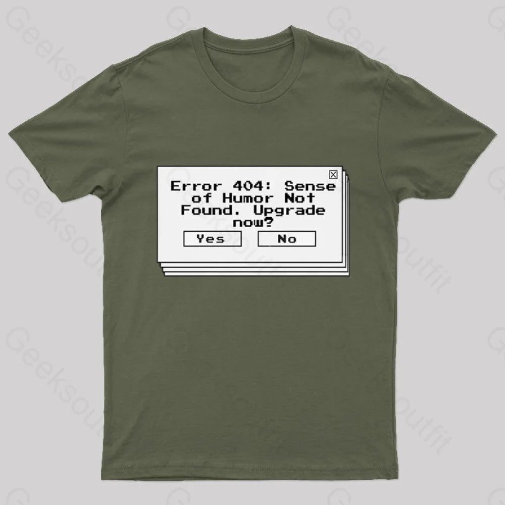 Funny Coding Computer Humor Nerd T-Shirt Army Green / S