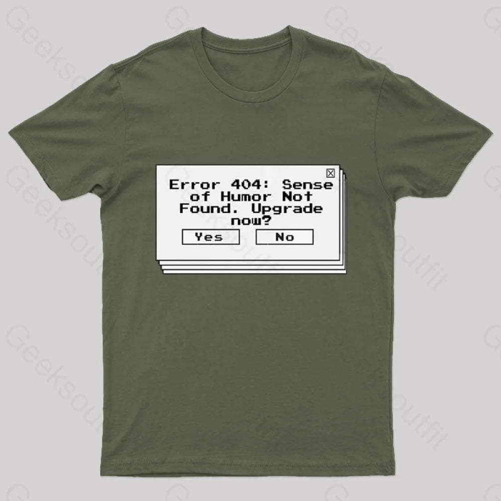 Funny Coding Computer Humor Nerd T-Shirt Army Green / S