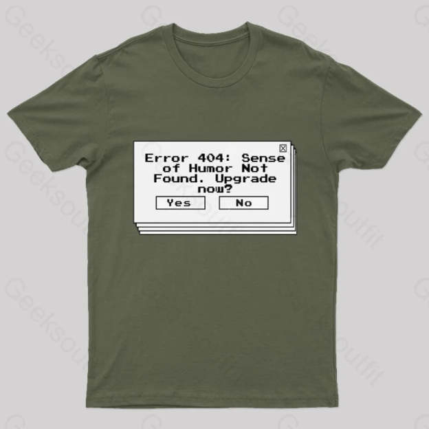 Funny Coding Computer Humor Nerd T-Shirt Army Green / S