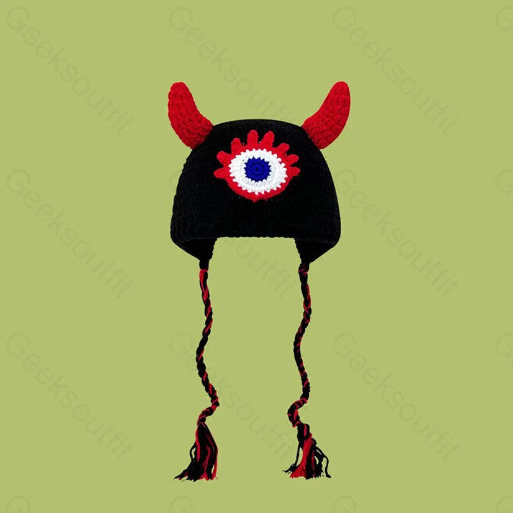 Funny Devil’s Eye Red Bullhorn Hat