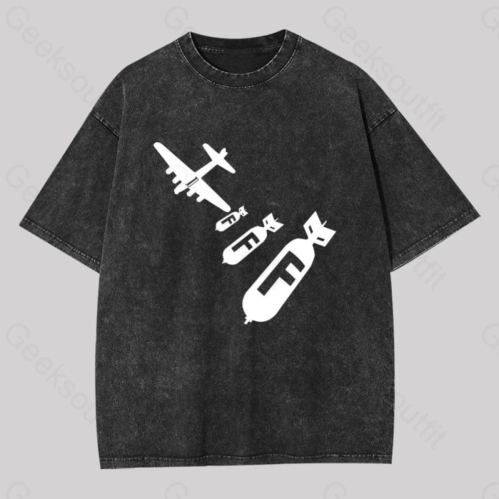 Funny - Dropping F Bombs Washed T-Shirt Black / S
