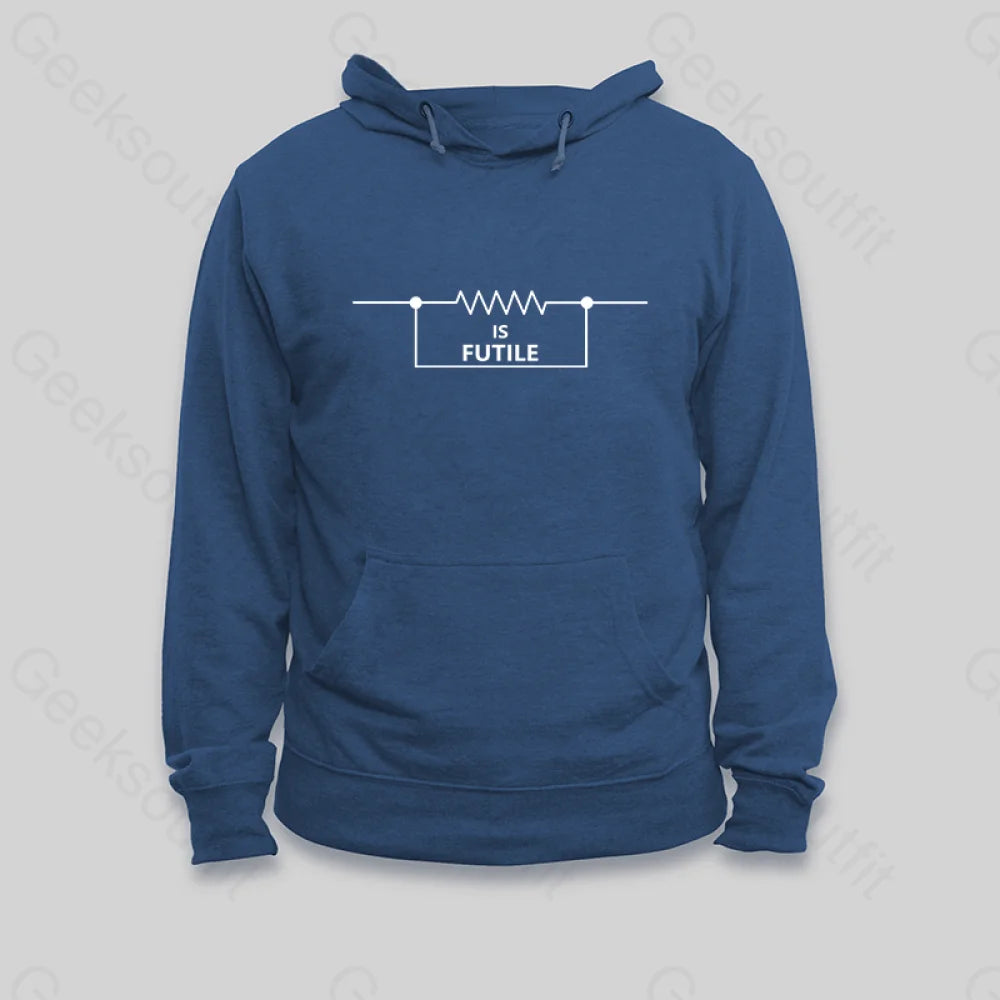 Funny Engineer Resistor Hoodie Dark Blue / S