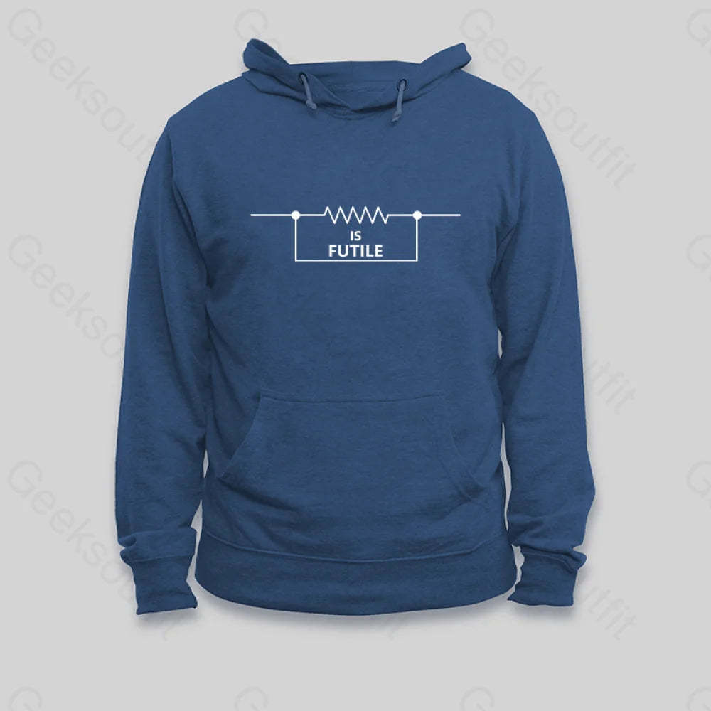 Funny Engineer Resistor Hoodie Dark Blue / S