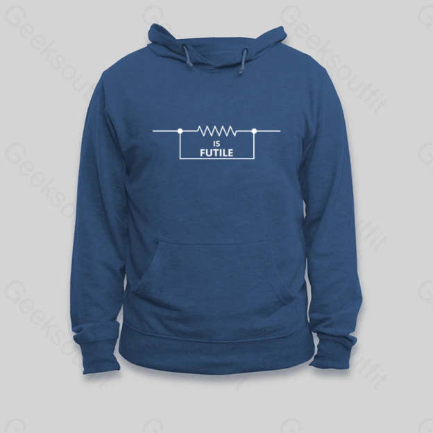 Funny Engineer Resistor Hoodie Dark Blue / S