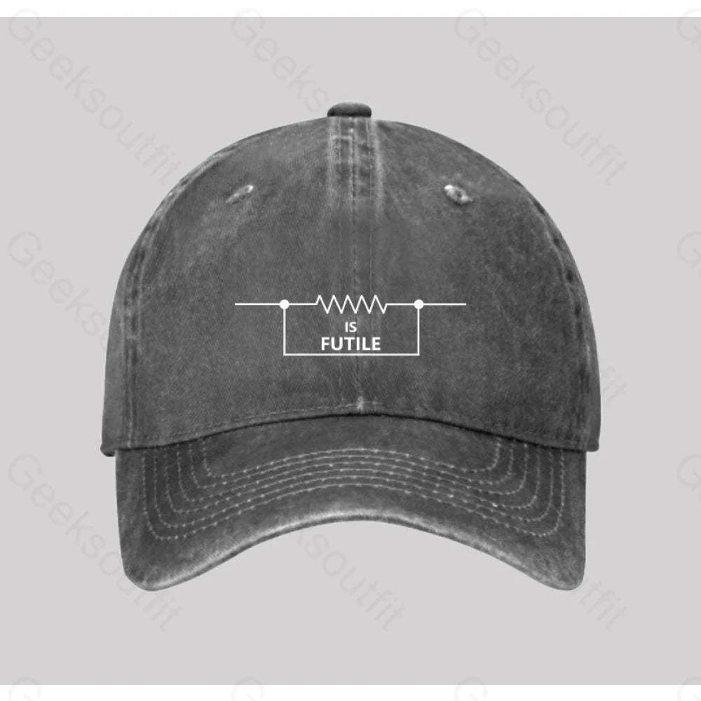 Funny Engineer Resistor Washed Vintage Baseball Cap Grey