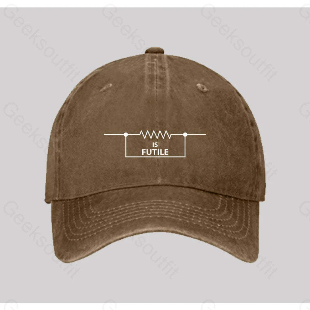Funny Engineer Resistor Washed Vintage Baseball Cap Natural