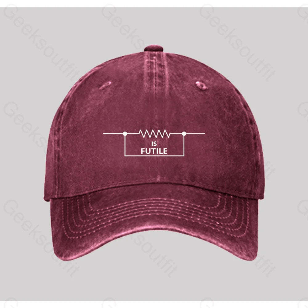 Funny Engineer Resistor Washed Vintage Baseball Cap Red