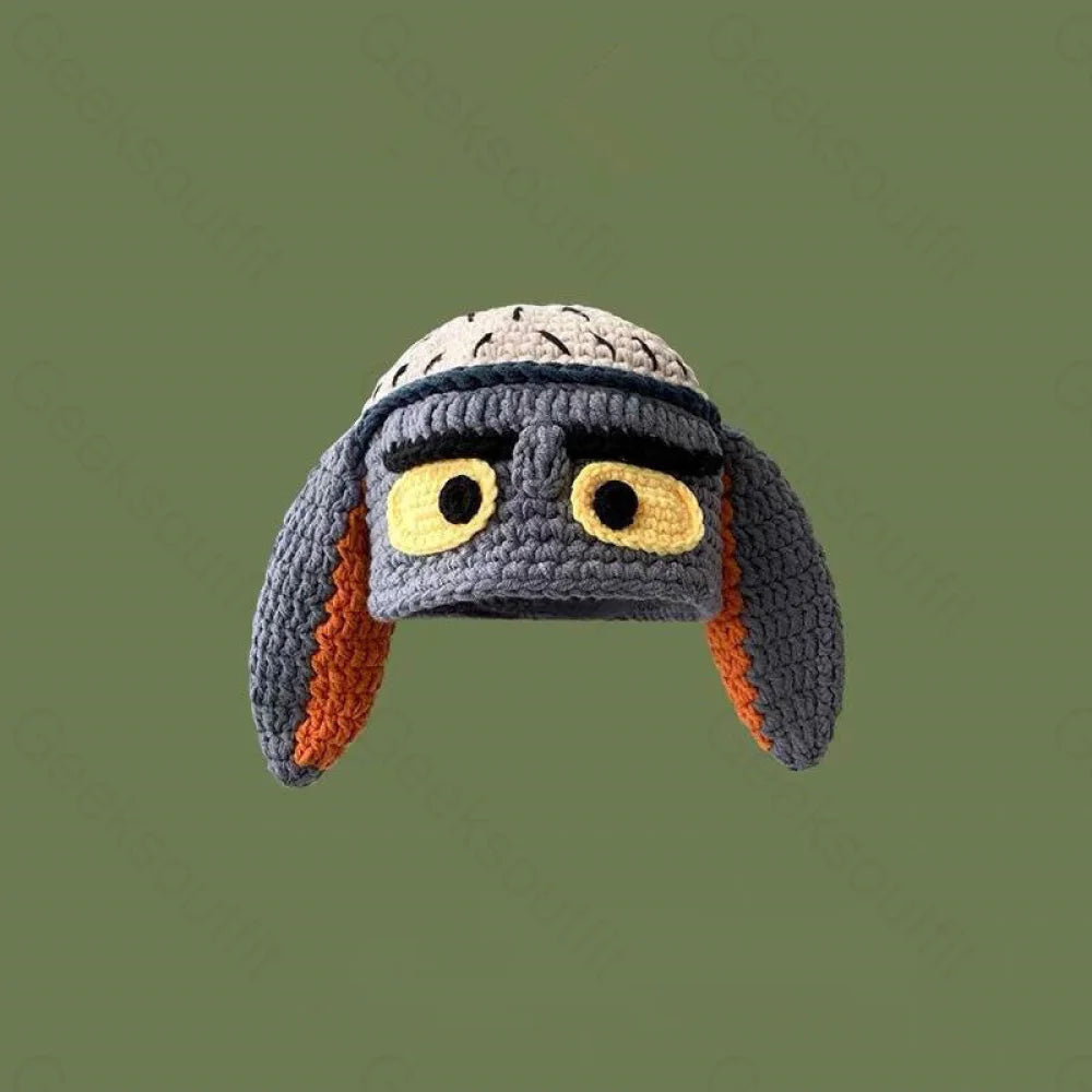 Funny Gray Rice Happy Dog Hat