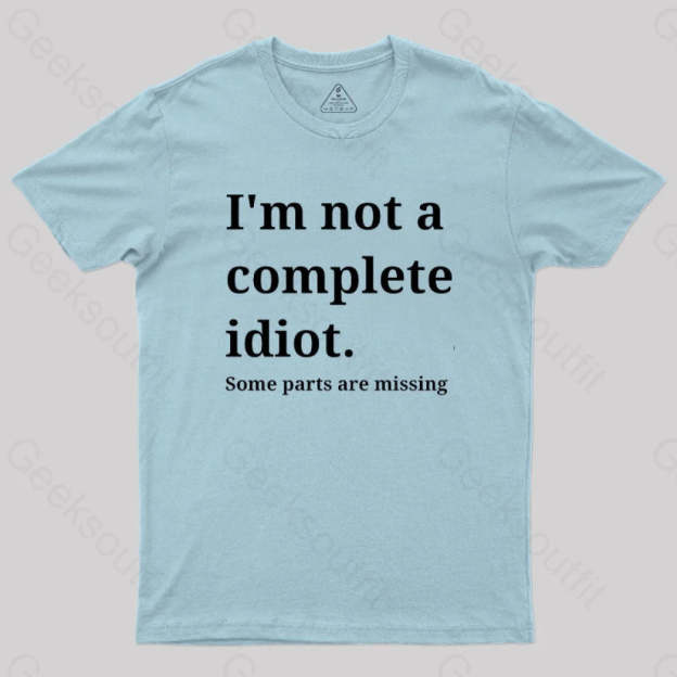 Funny Idiot T-Shirt Light Blue / S