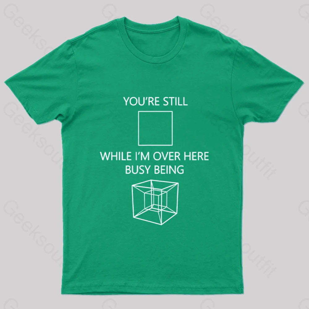 Funny Math Science Graphic Geek T-Shirt Green / S
