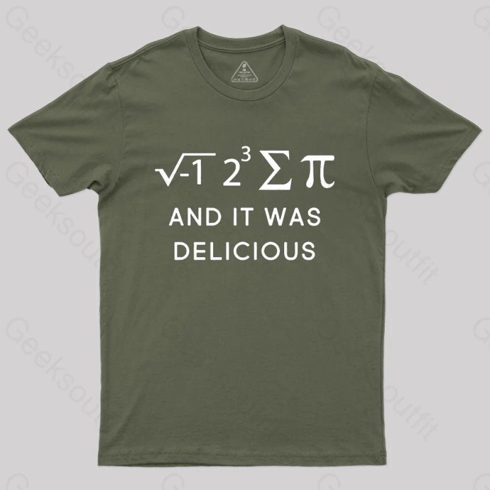Funny Math T-Shirt Army Green / S